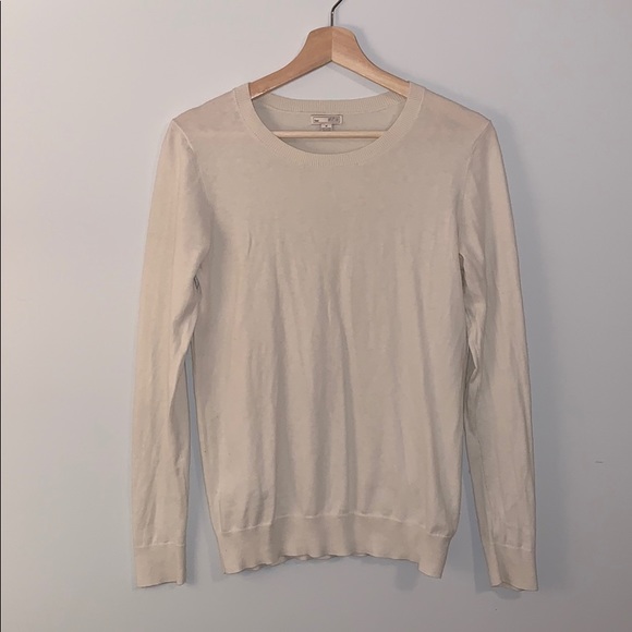 GAP Sweaters - Cream Crewneck Sweater Cotton/Silk